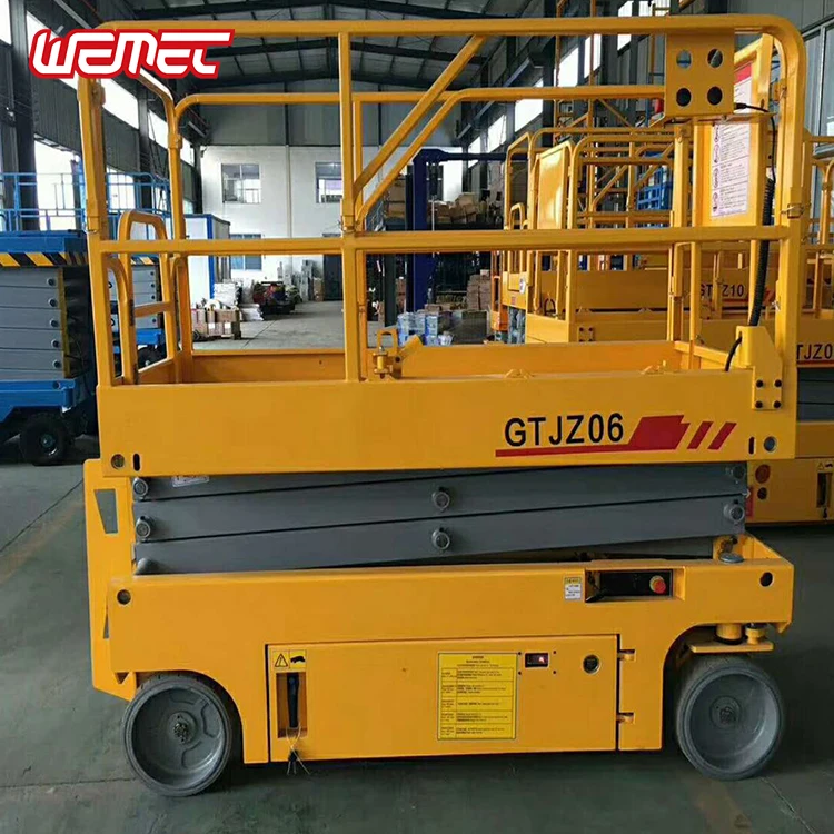 Передвижной самоходный Электрический гидравлический ножничный подъемник на батарейках