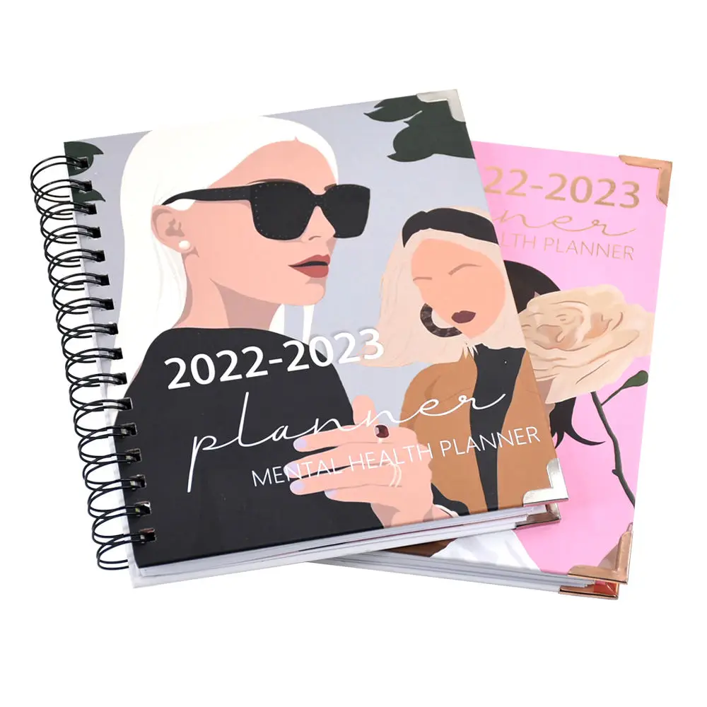 Can Custom Printing Spiral Paper Note Book Diary Journal Agenda Weekly Monthly Organizer Planner Notebook