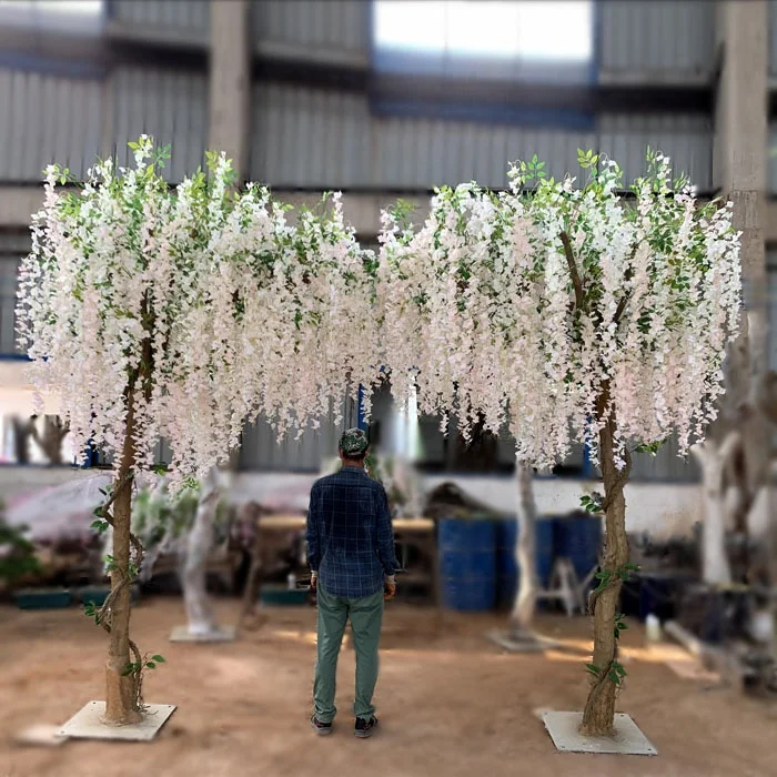 songtao outdoor plastic leaf plant cherry blossom  branches artificial flower tree for outside