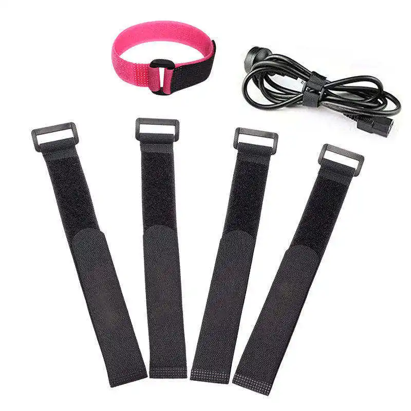 100% Nylon Hook and Loop Velcroes Data Cable Ties Custom Binding Strap Velcroes High Quality Cable Ties Binding Strap Velcroes