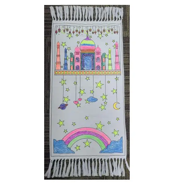 muslim compass mat education prayer rug