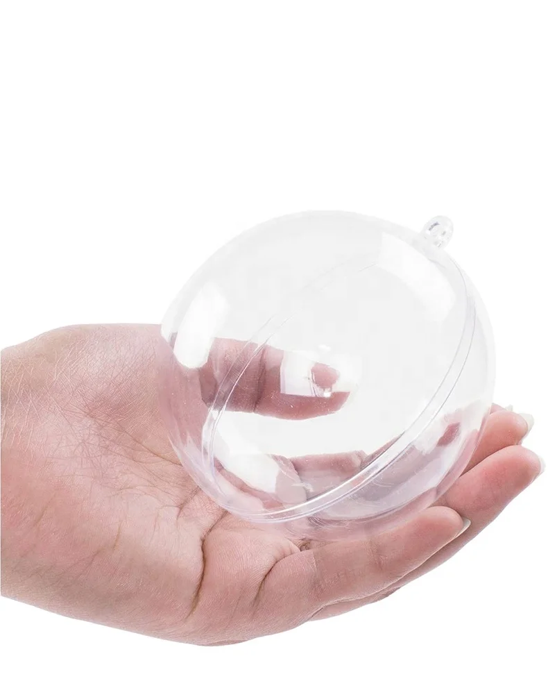 
Yiwu Factory supplier Openable hollow Hanging clear transparent Xmas Christmas Ornaments Plastic Ball 4CM-40CM 