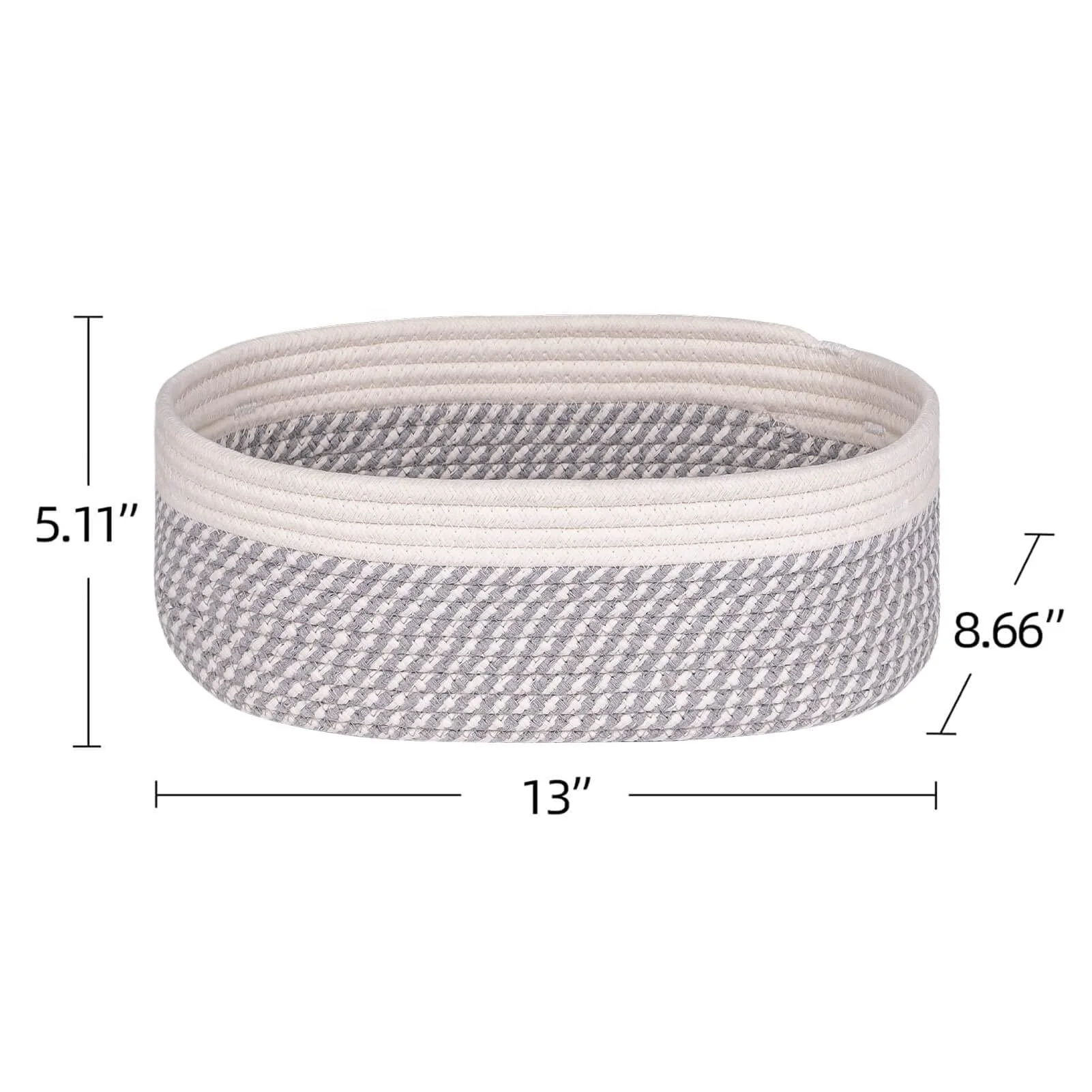Custom Brand Books Magazines Toys Clothes Decorative Containers Hand Woven Cotton Rope Storage Basket