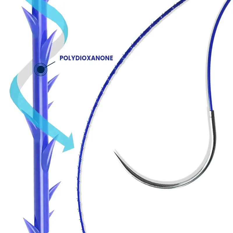 Hot sale korea absorbable surgical material 20 thread suture with needle