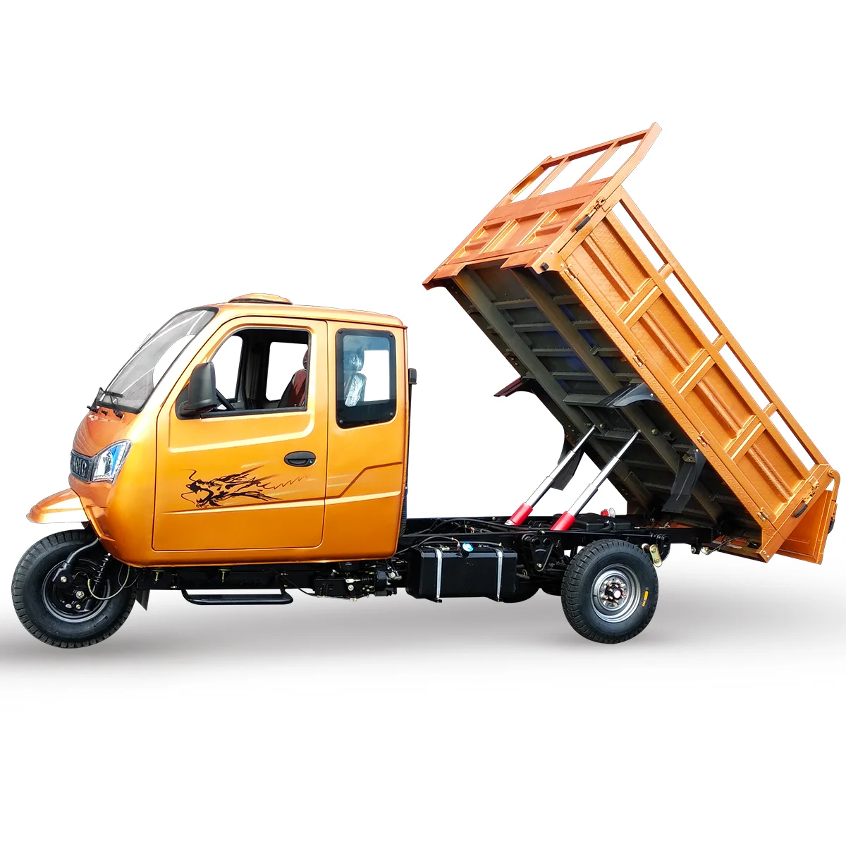 China Well Sell Truck Three Wheel Cargo Tricycle 500cc Super Power Motorized Trike Bike With Closed Cabin