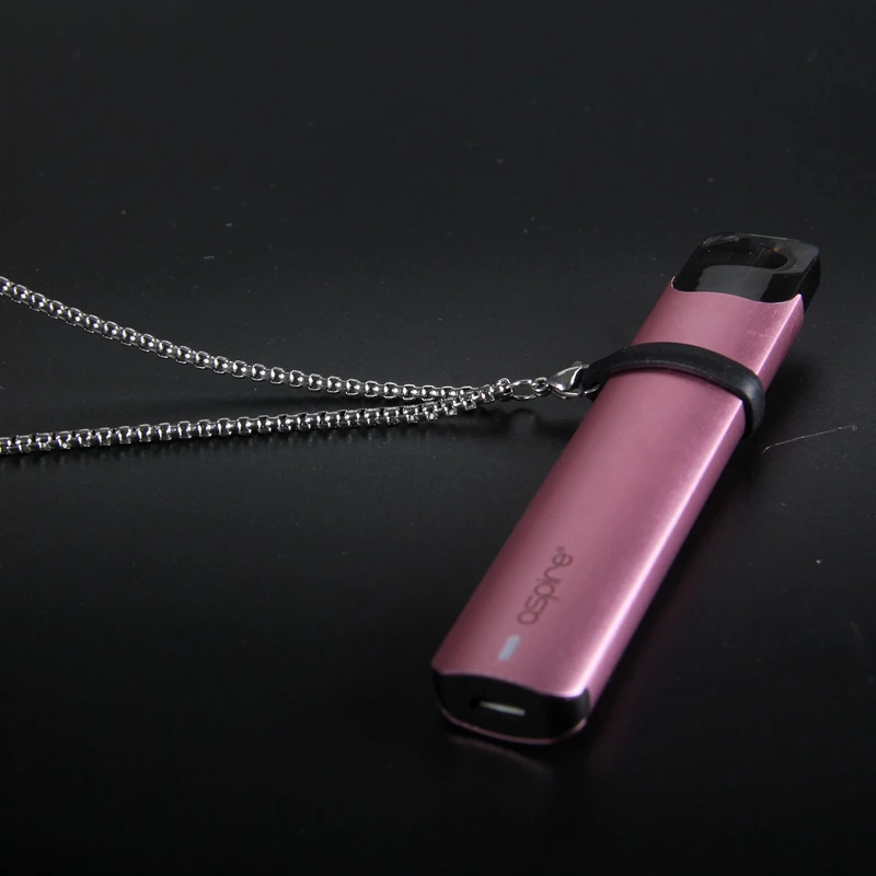
E-Cigarette Lanyard with Silicone Ring protective vape pen kit metal Chain necklace rope protective for Aspire/avp/avp pro 