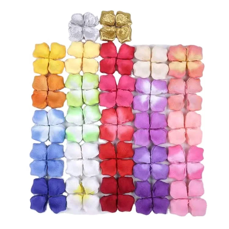 100 pills artificial rose petals flower silk rose petals for wedding decoration rose petal