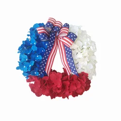 Independence Day Holiday Wreath American Flag Red White And Blue Decorative Wreath Home Window Wall Party Artificial Supplies