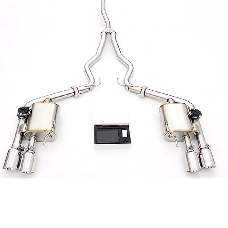 Оптовая продажа, высококачественная нержавеющая сталь, средняя и задняя выхлопная система, глушитель, клапан, выхлопная труба для ford Mustang Gt500