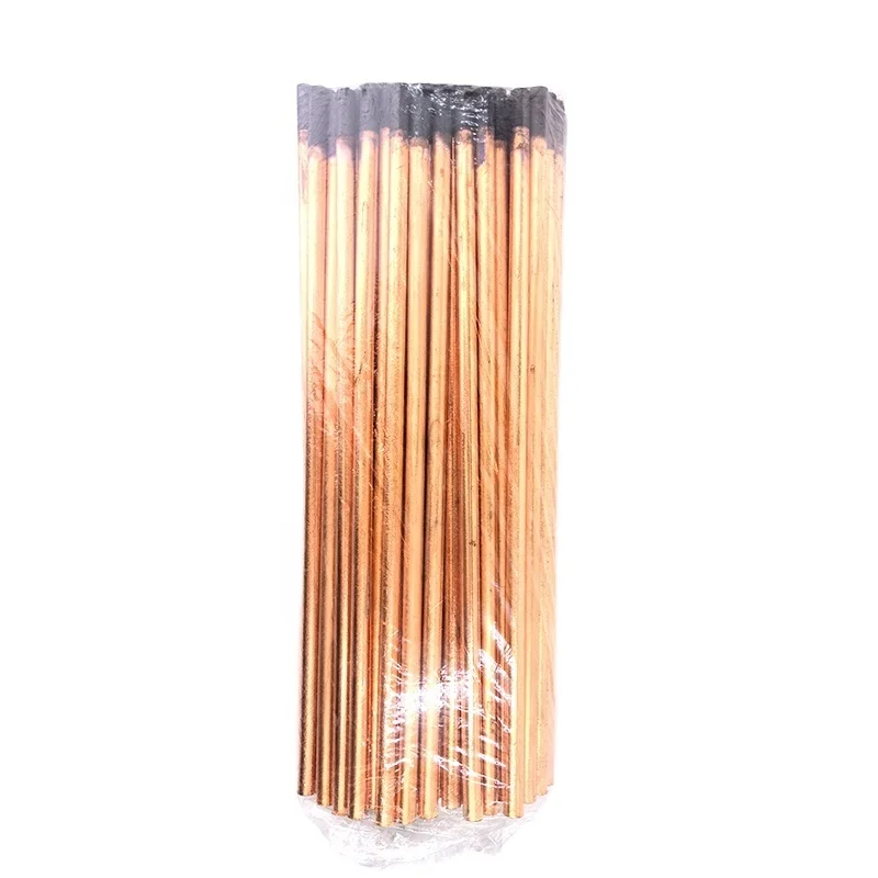 Copper coated pointed arc air gouging carbon copper coated pointed arc air gouging carbon electrode rod 6/8/10/12*355mm