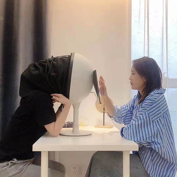 Shenzhen Beauty Salon Portable Magic Digital Skin Analyzer Machine 3D Scanner for Ipad DE Cloud Storage Face Skin Detector DJM