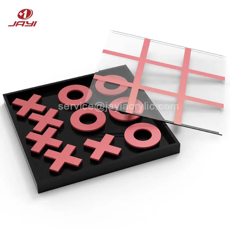 JAYI Factory Custom Acrylic XO Game Decoration Crystal Chessboard Tic Tac