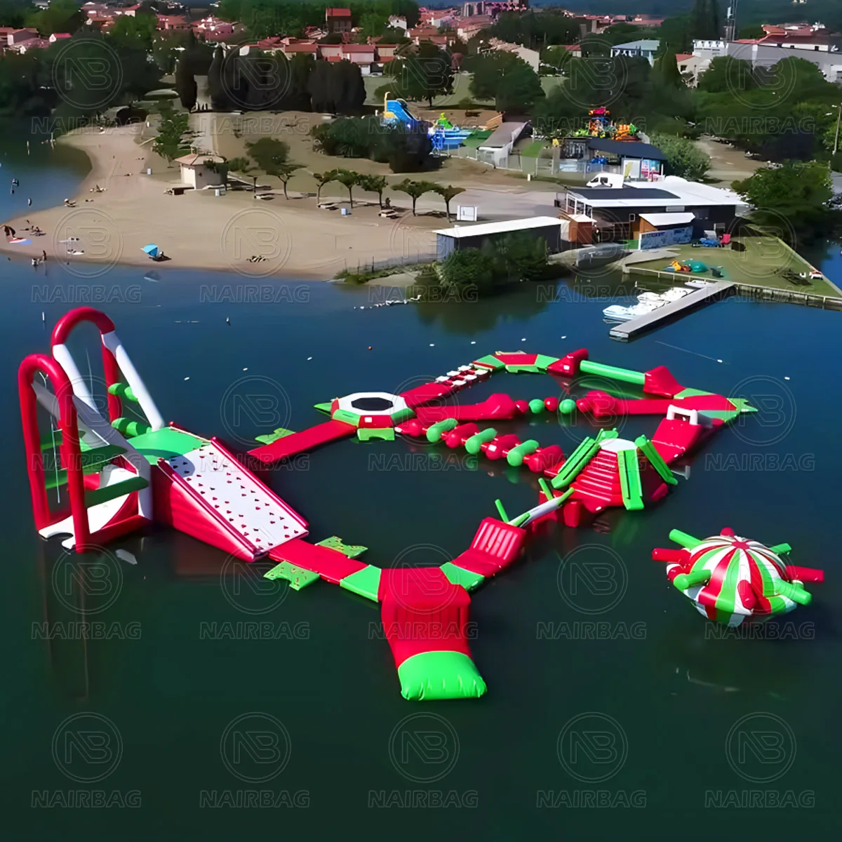 Giant Water Park Inflatable Floating Water Sport Game Commercial Large Inflatable Aqua Amusement Parks Equipment For Kids Adults