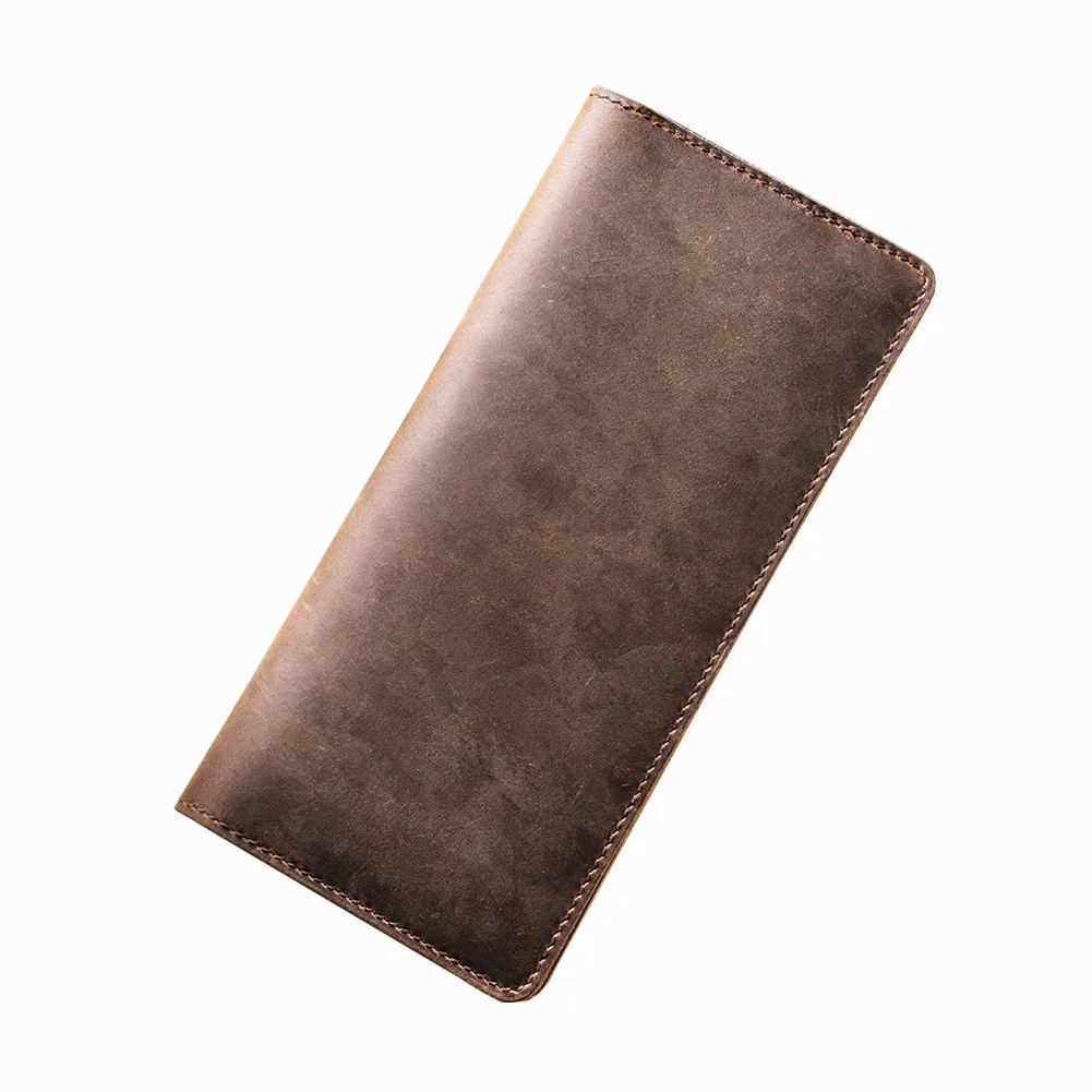 
Leather Wallets Thin Credit Card Holder Handmade Vintage Purse Long type wallet leather for men 