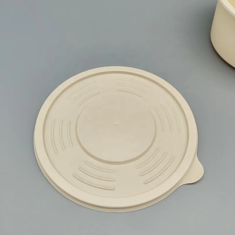 Good Quality Disposable Lid For 140mm Soup Bowls  Microwave Corn Starch Soup Bowl Lid Heat Resistant Take Away Soup Bowl lid