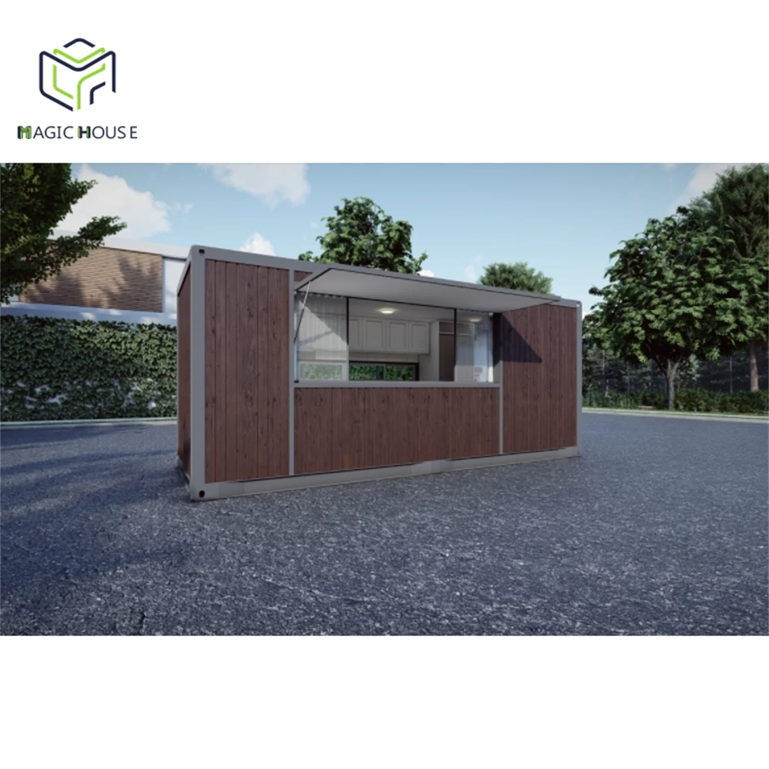 20ft modular design prefab container house home kitchen Custom Made Movable Bar Cafe Store