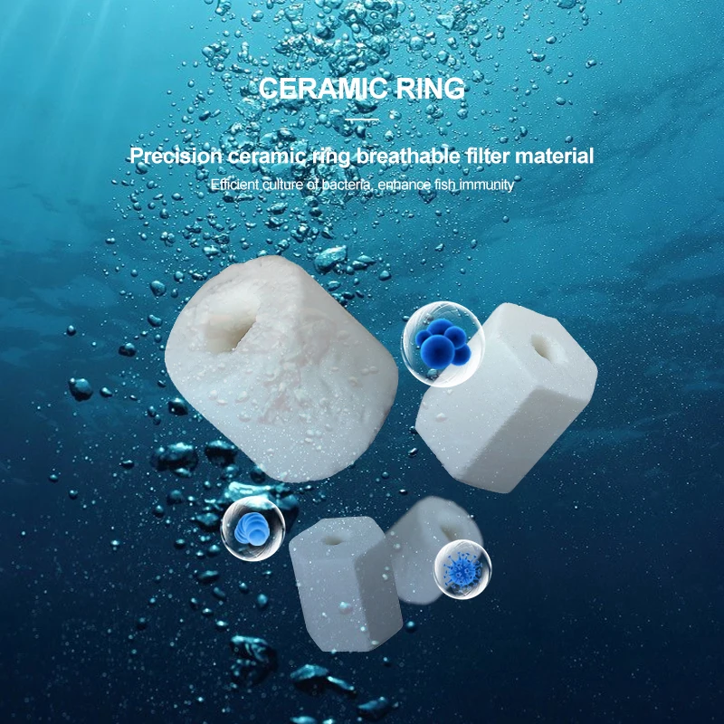 Aquarium Bio Filter Materials Hexagonal Quartz Filtering #10 Ceramic Rings,25KG/BAG
