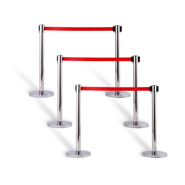 
Retractable Belt Queue pole Barrier Retractable Stanchions for Crowd Control  (62585673709)