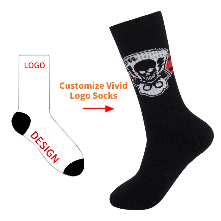 Eco friendly Customized Label Custom Combed Cotton Socks Cool Men Socks with Designs and Logo (1600319815247)