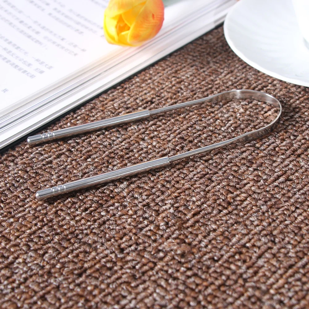Good Quality Oral Care Stainless Steel Tongue Scraper Mental