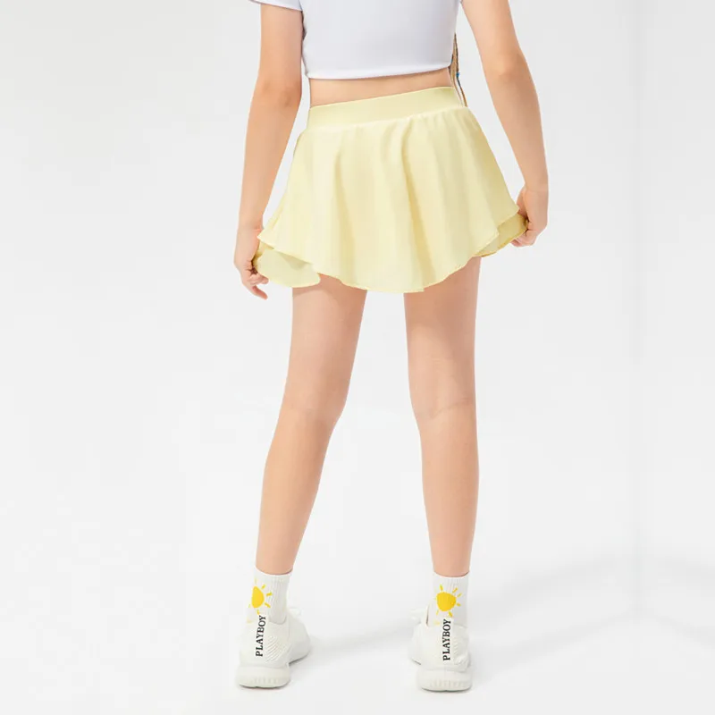 Elastic Waistband Plaid Color School Training Gym Dress Tennis Uniform Tennis Dresses With Shorts