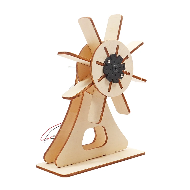 Wooden Small Invention Water Wheel Model Toy Diy  hydraulic power generator wheels  toys for young students
