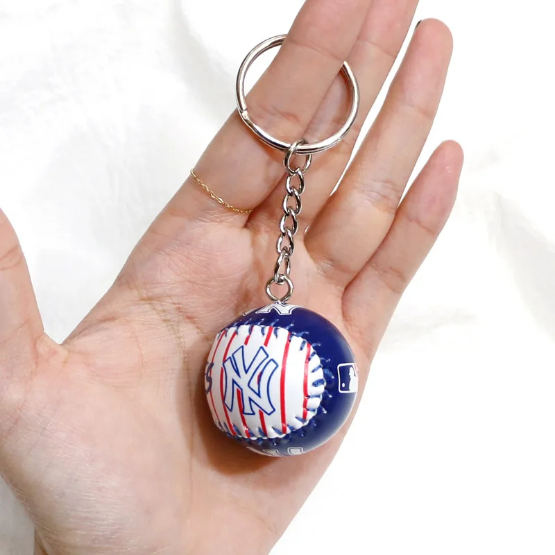 Baseball Keychain Pendant MLB New York Yankees NY Trendy Tag Pendant LA Dodgers Bag Pendant Keychain