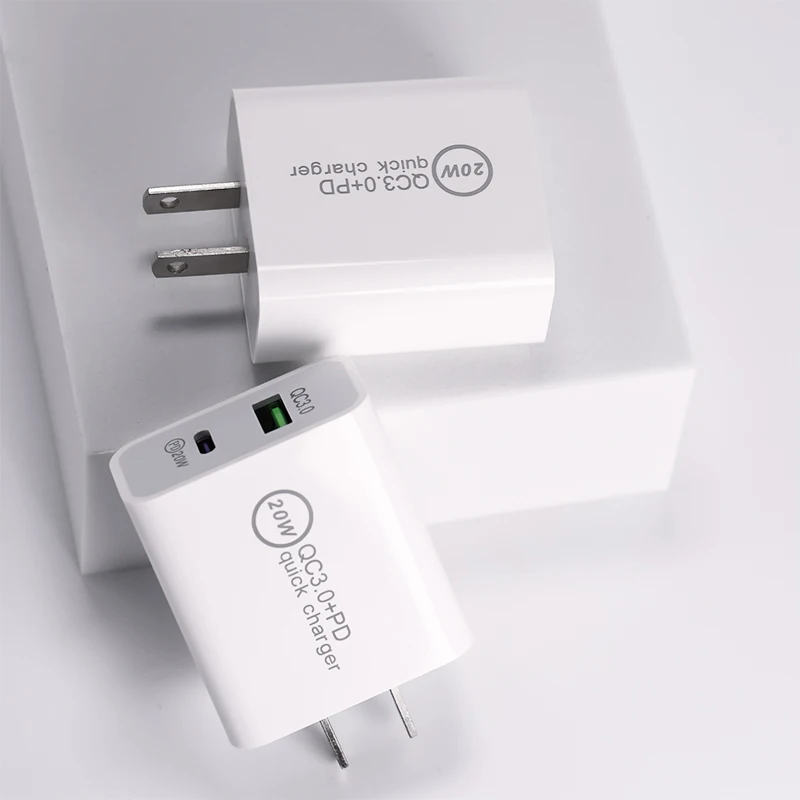 QC 3.0 Type-c PD Power Adapter 2-port Fast Charging Usb C Australia Wall Brick 20w Brand Australian Usb Charger