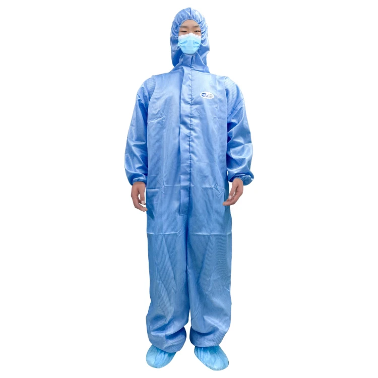ESD Product Coverall Workwear Wholesale Factory Price Clean Room Gird Esd Antistatic Overalls Cleanroom Clothes Coverall