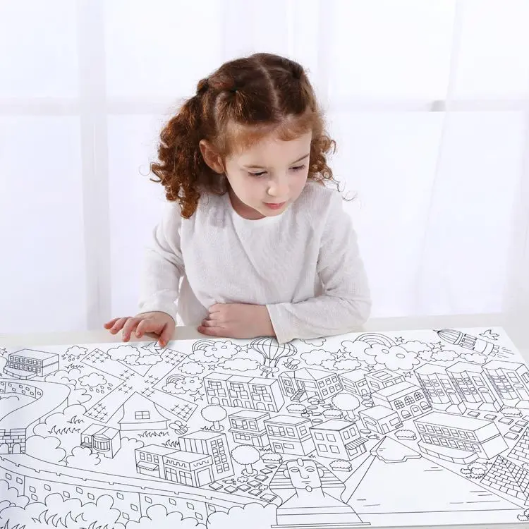 2024 New kids toys Coloring Roll - Cities Around The World games toys for children