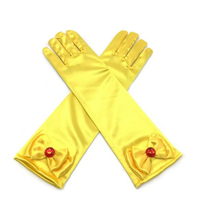 Amazon лидер продаж аксессуары для девочек принцесс атласные перчатки костюм