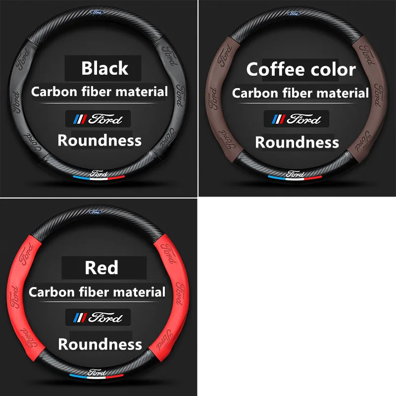 Suitable for  luxury Car Accessories  Leather Embossed Comfortable Touch Car Steering Wheel Cover for Four Seasons