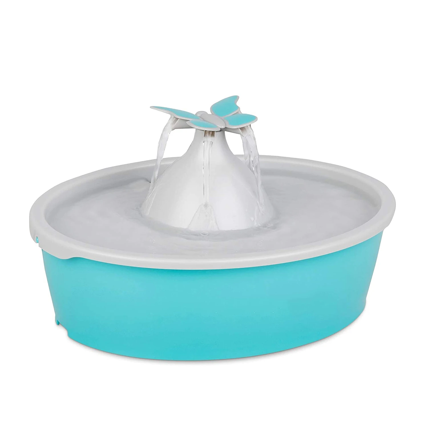 Pet Drinking Fountain for Cats and Dogs, Free-Falling Adjustable Streams of Fresh, Flowing Water, Easy to Clean, 50 oz Capacity