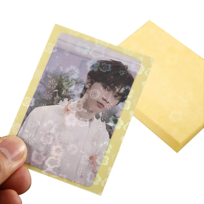 1000pcs Premium Rounded Korea Japan Ins Series card sleeves Holographic Macaron Series Little stars KPOP Photo Card Sleeves
