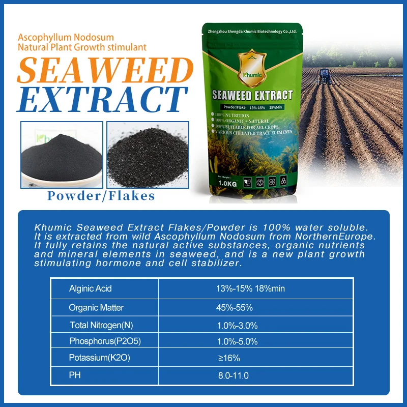 High Effective Liquid Seaweed Fertilizer Lowest price Chinese factory Compound alginic acid Fertilizer For Fruit & flowers