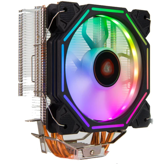 SATE small order 4heat pipes ARGB cpu cooler argb computer case rgb cooler fan Heat Pipe CPU Cooler cooling system dc air