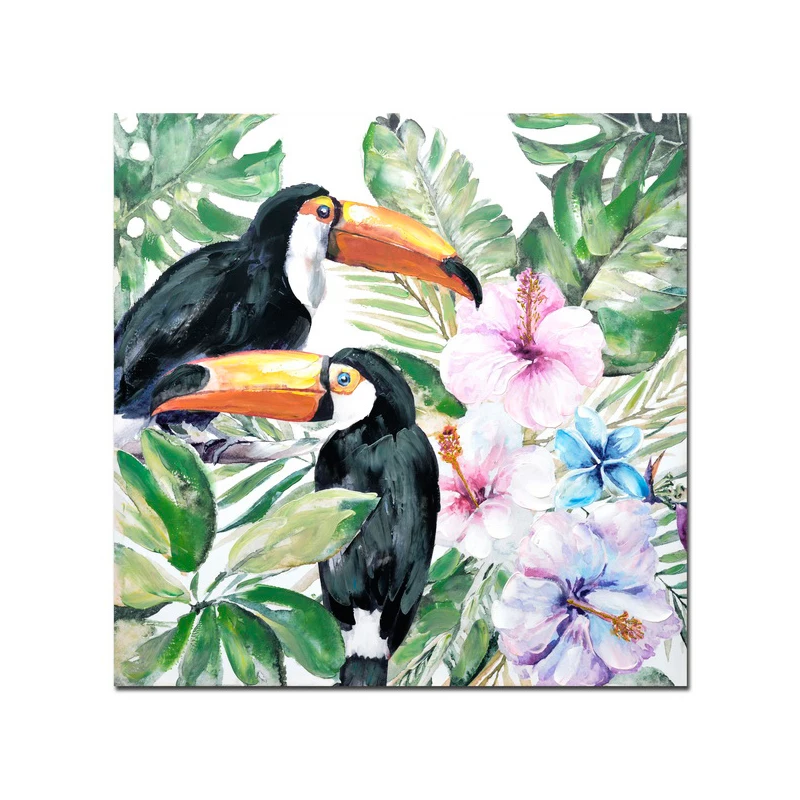 
Watercolor parrot 3d painting handmade reproduction decoration wall art 