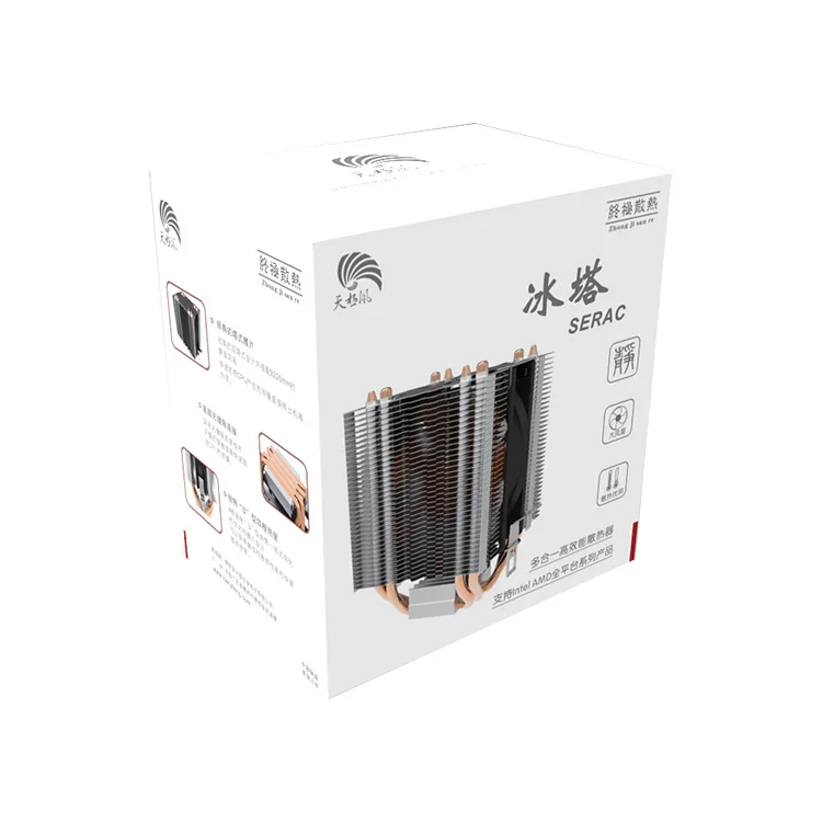 Высокое качество корпус компьютера медная трубка процессор радиатор для сервера