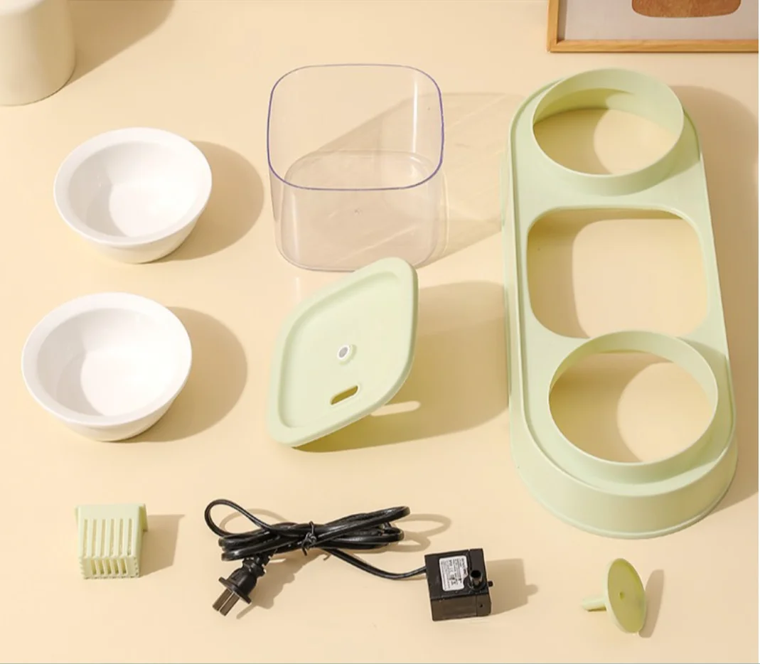 New Design Ceramic Cat Food Bowls and Water Feeder with Automatic Water Dispenser 2-in-1 Cat Dog Feeder And Drinker Bowls