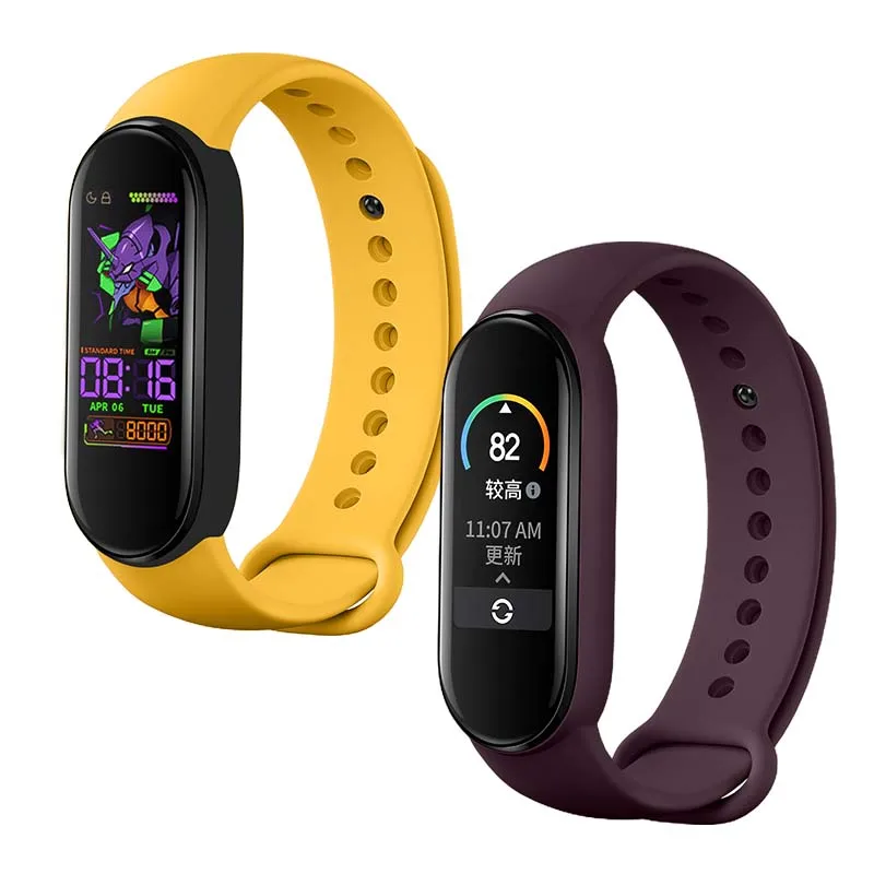  2021 новый силиконовый сменный ремешок для наручных Mi Band 5 наручный