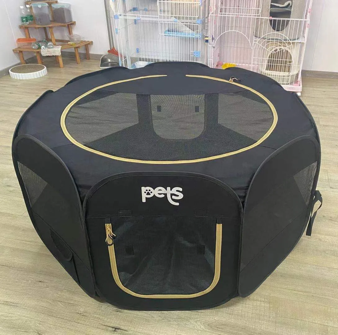 Wholesale Portable Foldable Pet playpen outdoor use pet fencing 8 panels stainless steel pet playpen