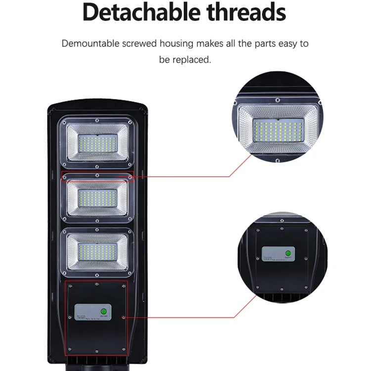 Free Shipping 20w 40 60w Ip65 Outdoor Integrated Motion Sensor All In One Solar Led Street Light
