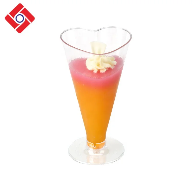 Fashion Design Disposable  Pudding Jelly Fruit Cocktail In Plastic Cup,Plastic Wine Glasses
