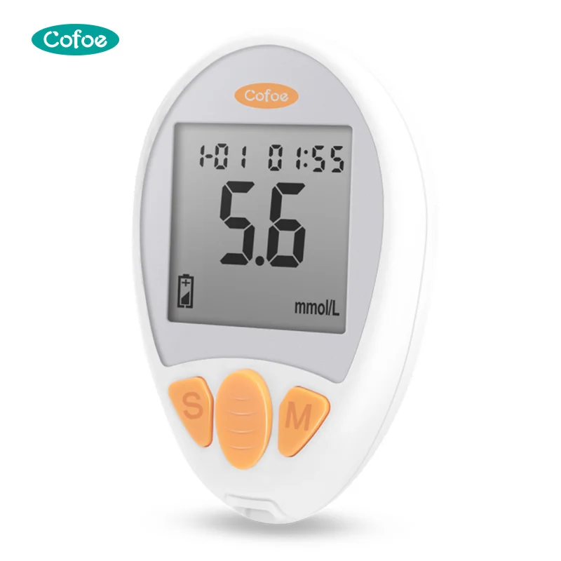 Медицинское оборудование, активный Легкий Электронный глюкометр для измерения глюкозы в крови, полосатый глюкометр