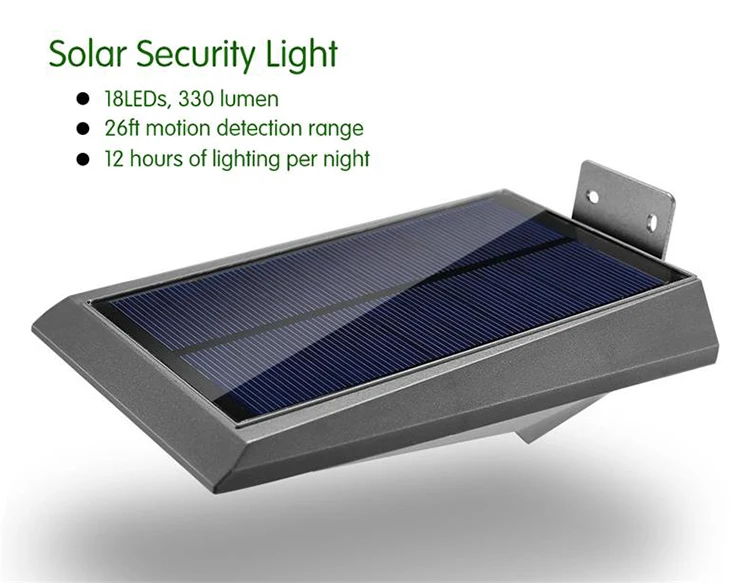 
New design 230 lumen high bright led solar sensor wall light for outdoor garden path 
