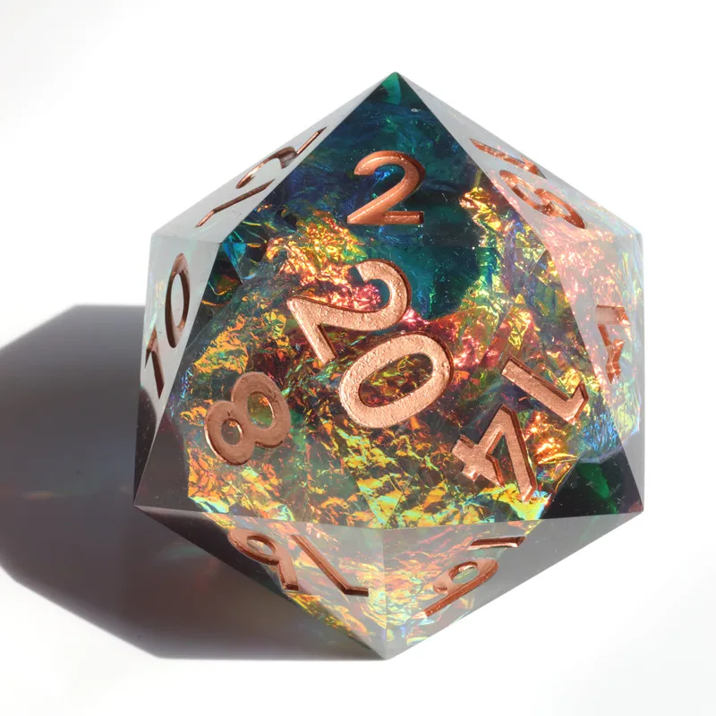 Mini Planet 80mm D20 Dice D&D For TRPG Board Games Huge D20 Dice With Sharp Edges Polyhedral Resin Big 20 Sided Dice Custom