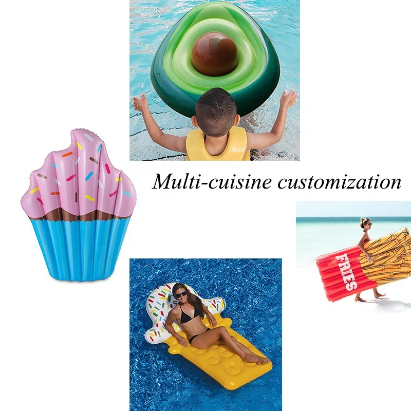 Floating Tray for Pool Floats Toys Inflatables Water French Fries Shape Inflatable Float Party