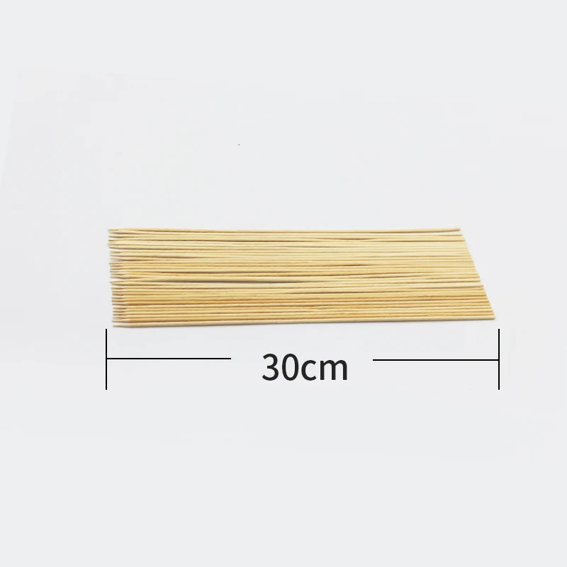 Waxed Tusteng Cutting Unique Style Hot Ruler Round Skewer Walking Sticks Bamboo Rotating Bbq