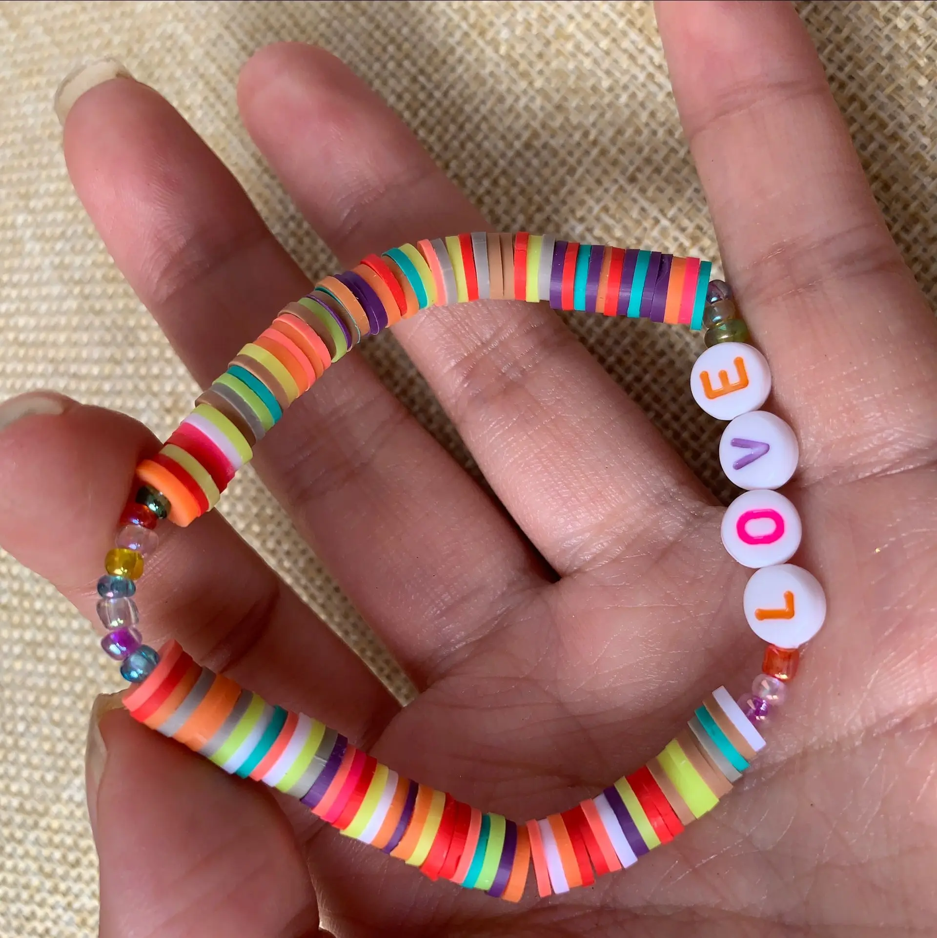 
polymer clay bracelets summer polymer clay bracelets hotel name bracelets souvenir gifts OEM 
