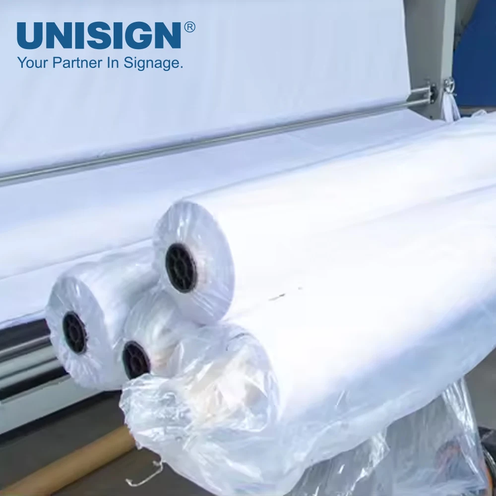 UV Latex print FR waterproof polyester white tent fabric for paper transfer printing and tent displays